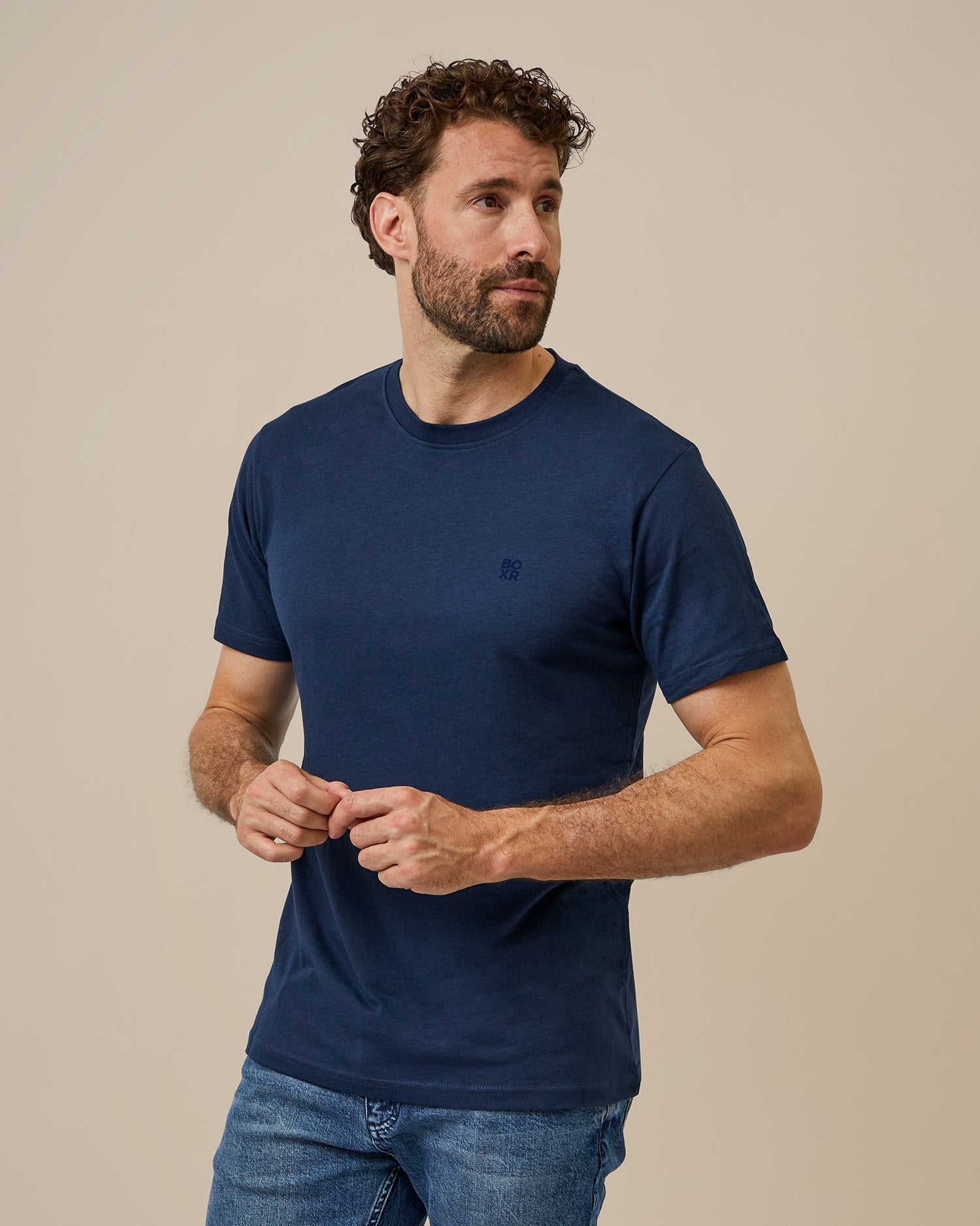 BOXR | Bamboo Casual T-Shirts 5-Pack Navy Blue