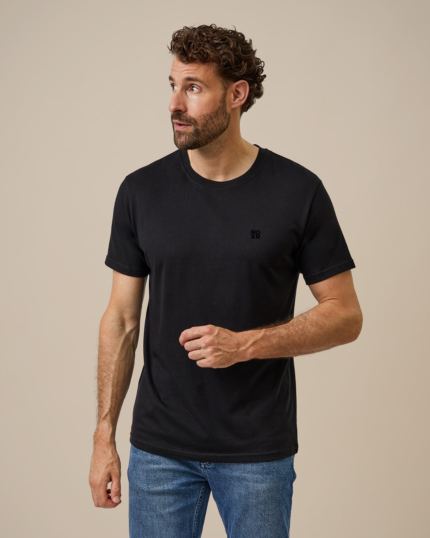 BOXR | Bamboo Casual T-Shirts 5-Pack Black