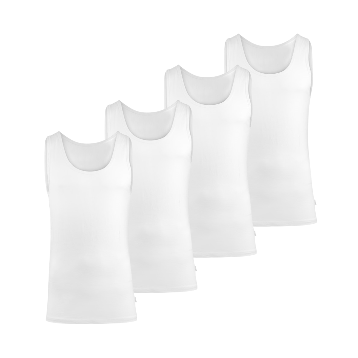 BOXR | Bamboo Tank Tops 4-Pack White