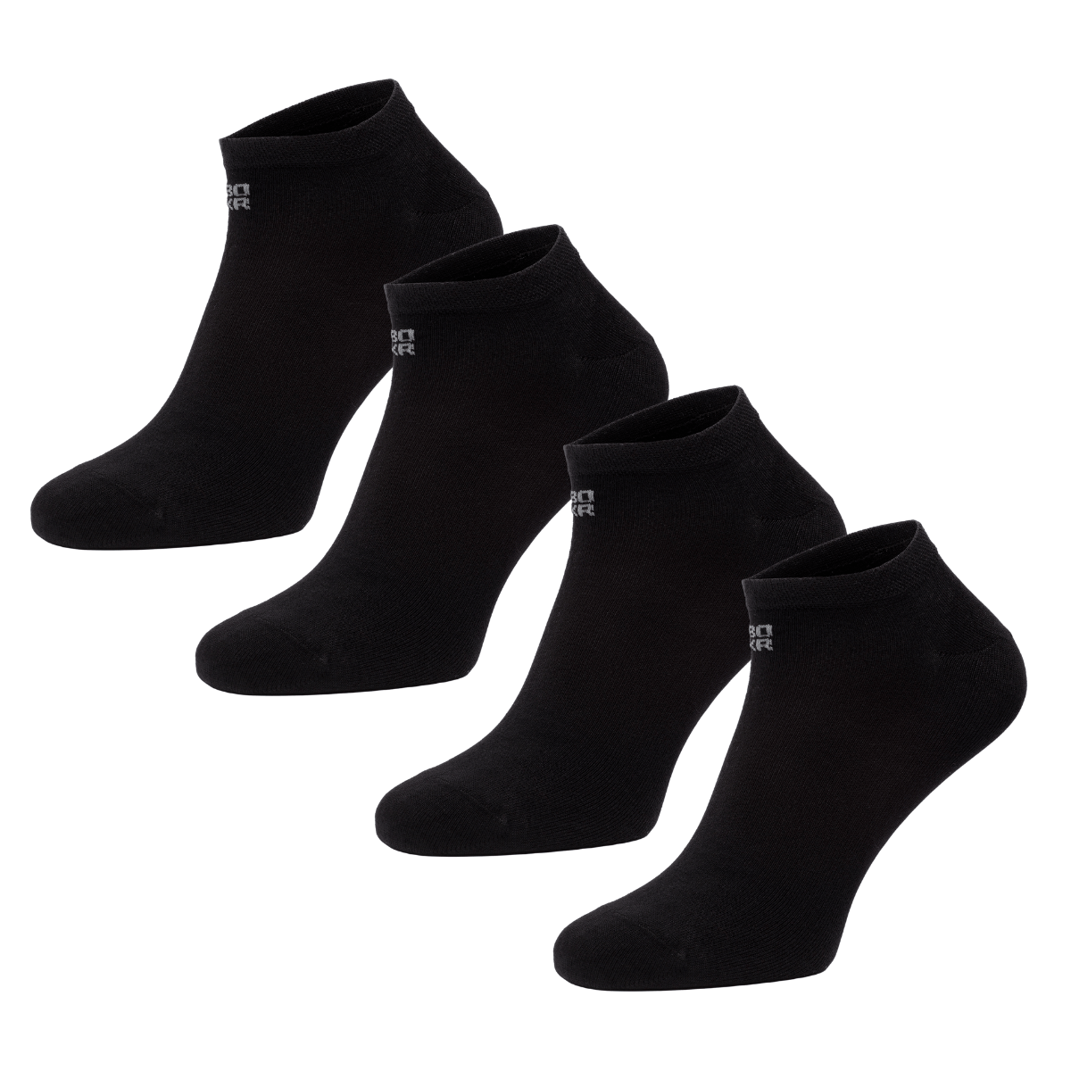 BOXR | Bamboo Sneaker Socks 4-Pack Black