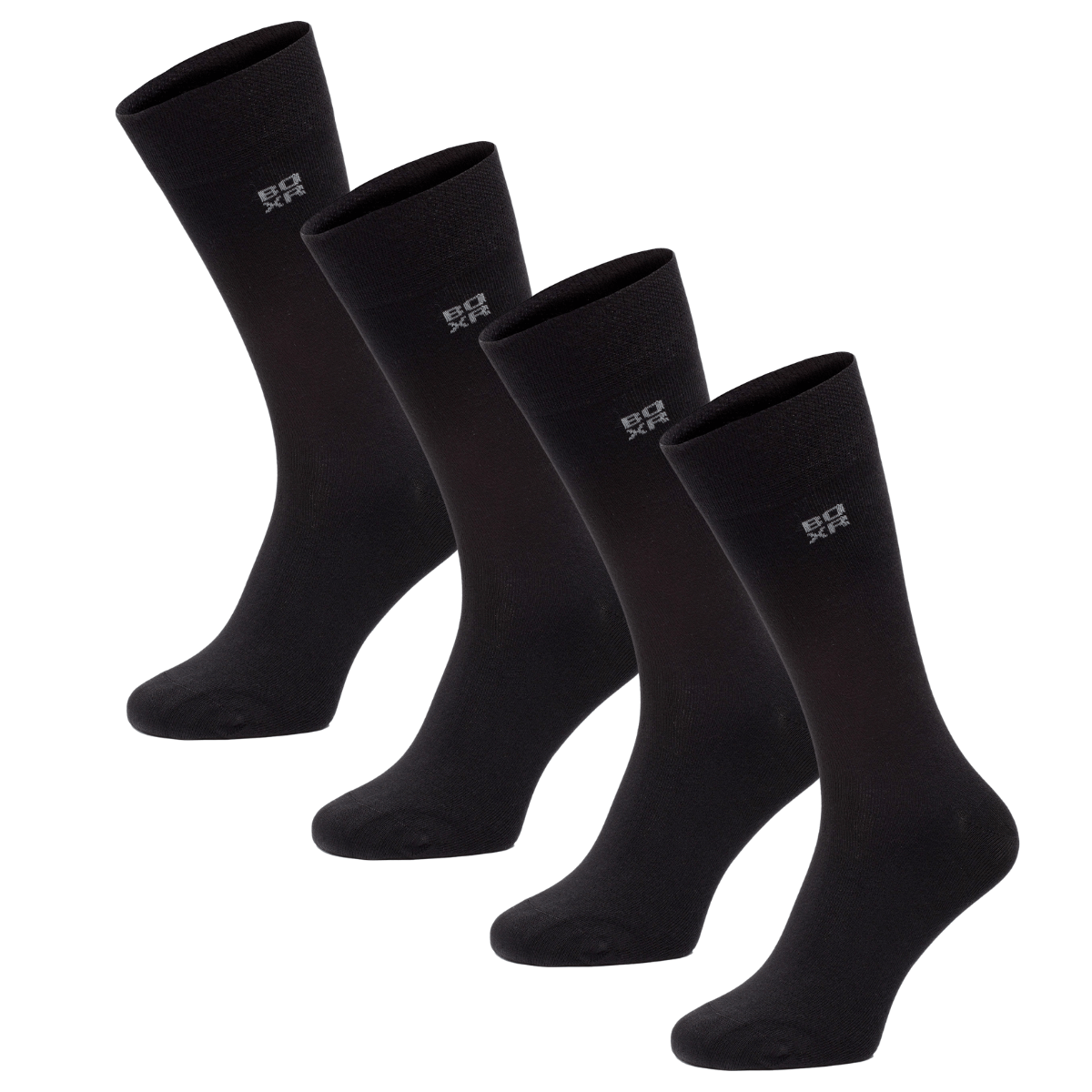 BOXR | Bamboo Socks 4-Pack Black