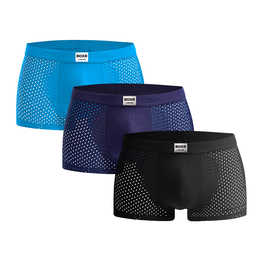 BOXR | Bamboo Boxers 3-Pack Sunny Blue