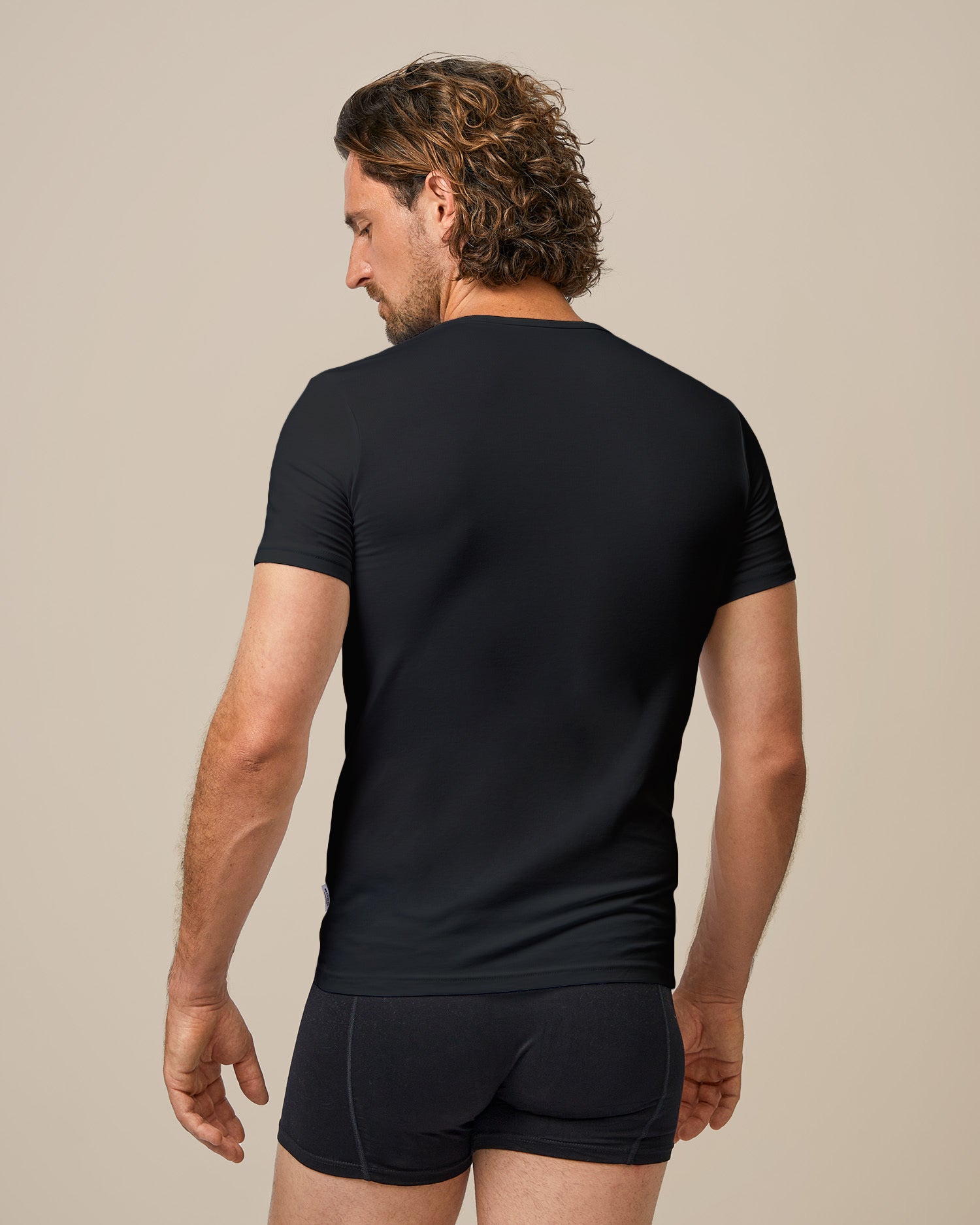 BOXR | Bamboo T-Shirt V-Neck 4-Pack Black