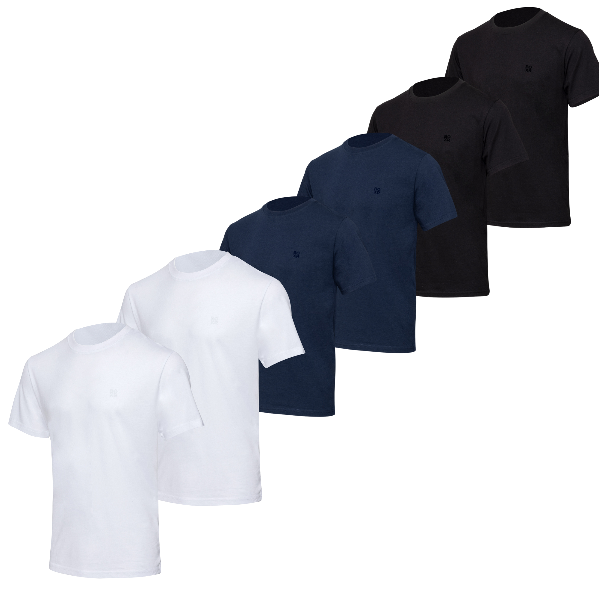 BOXR | Bamboo Casual T-Shirts 6-Pack Multicolor