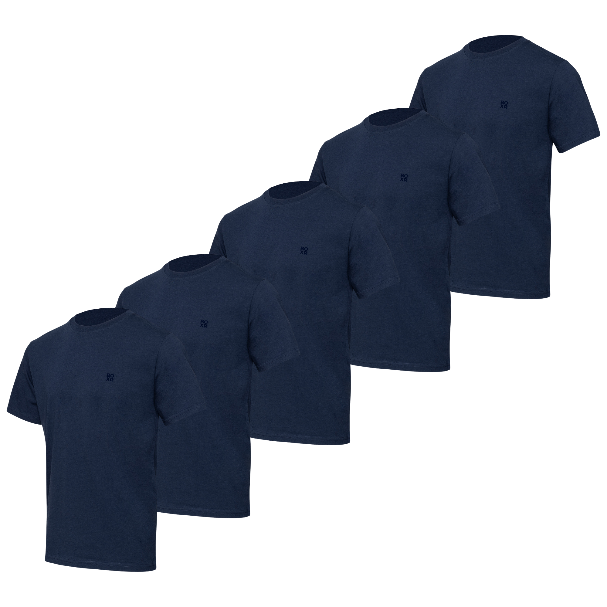 BOXR | Bamboo Casual T-Shirts 5-Pack Navy Blue