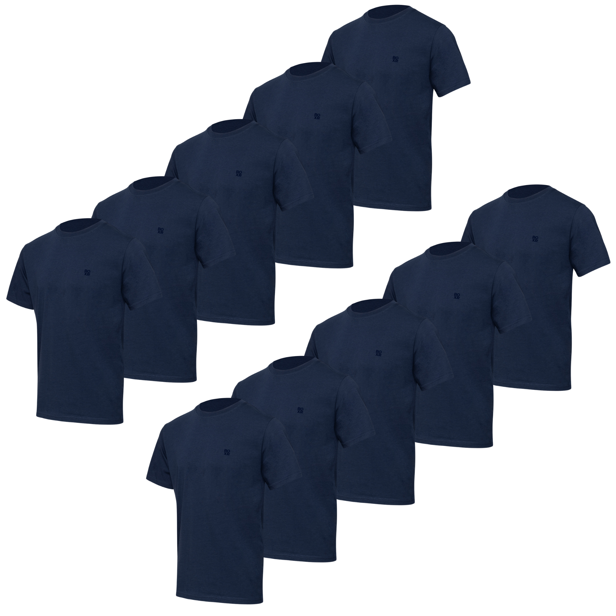 BOXR | Bamboo Casual T-Shirts 10-Pack Navy Blue