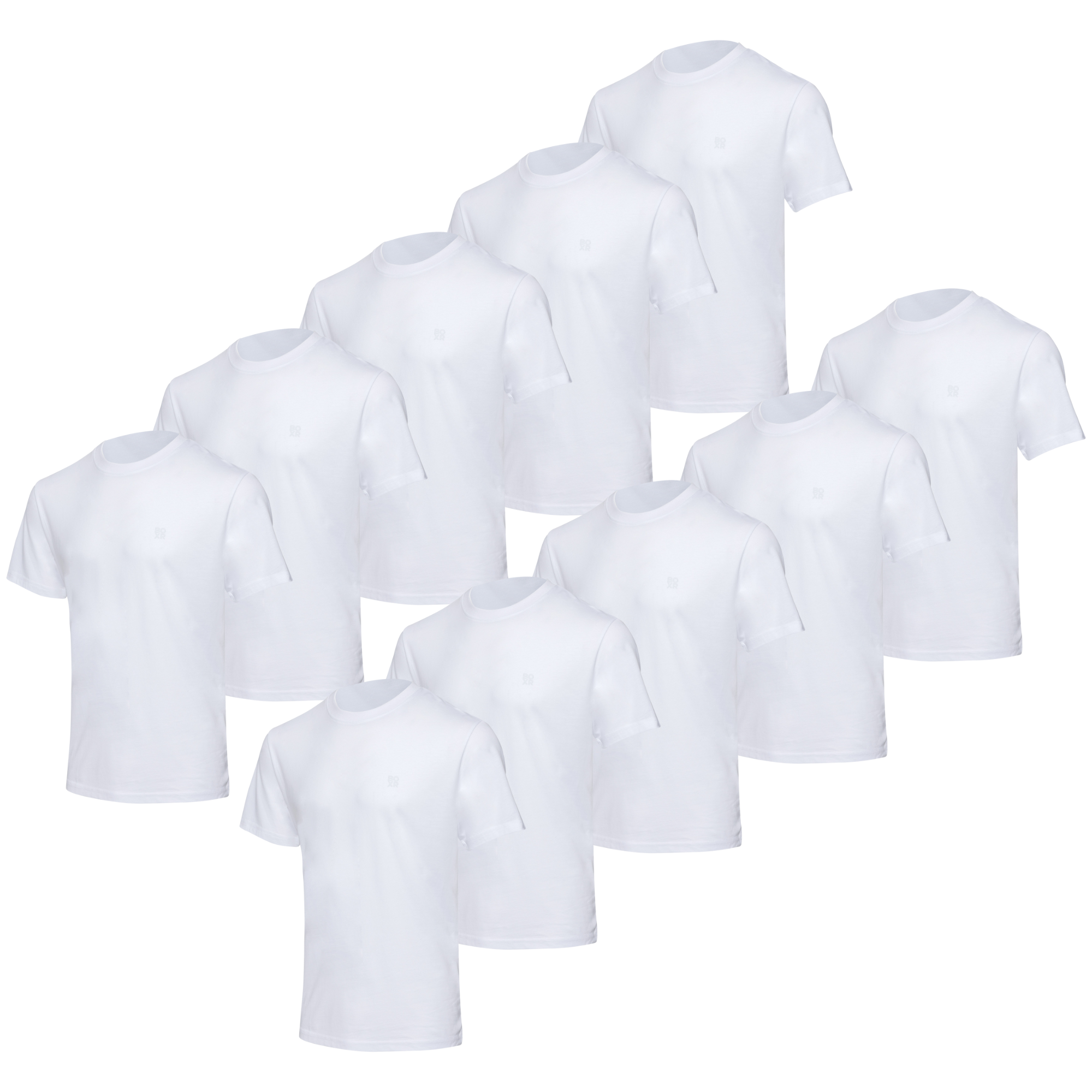 BOXR | Bamboo Casual T-Shirts 10-Pack White