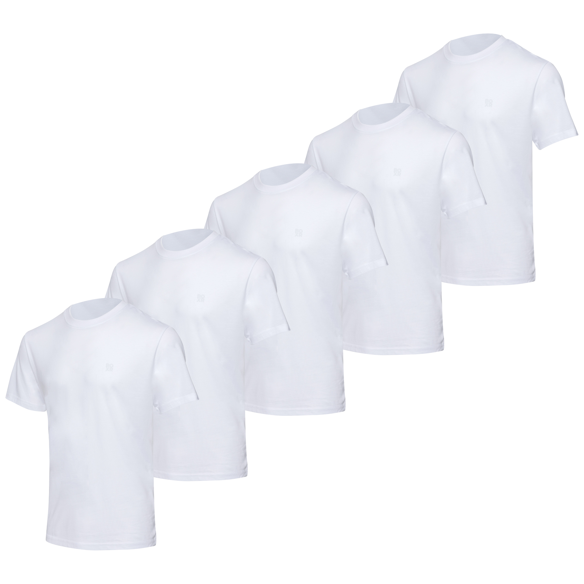BOXR | Bamboo Casual T-Shirts 5-Pack White