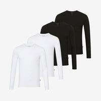 Bamboo Long Sleeve Undershirts Multicolor 4-Pack