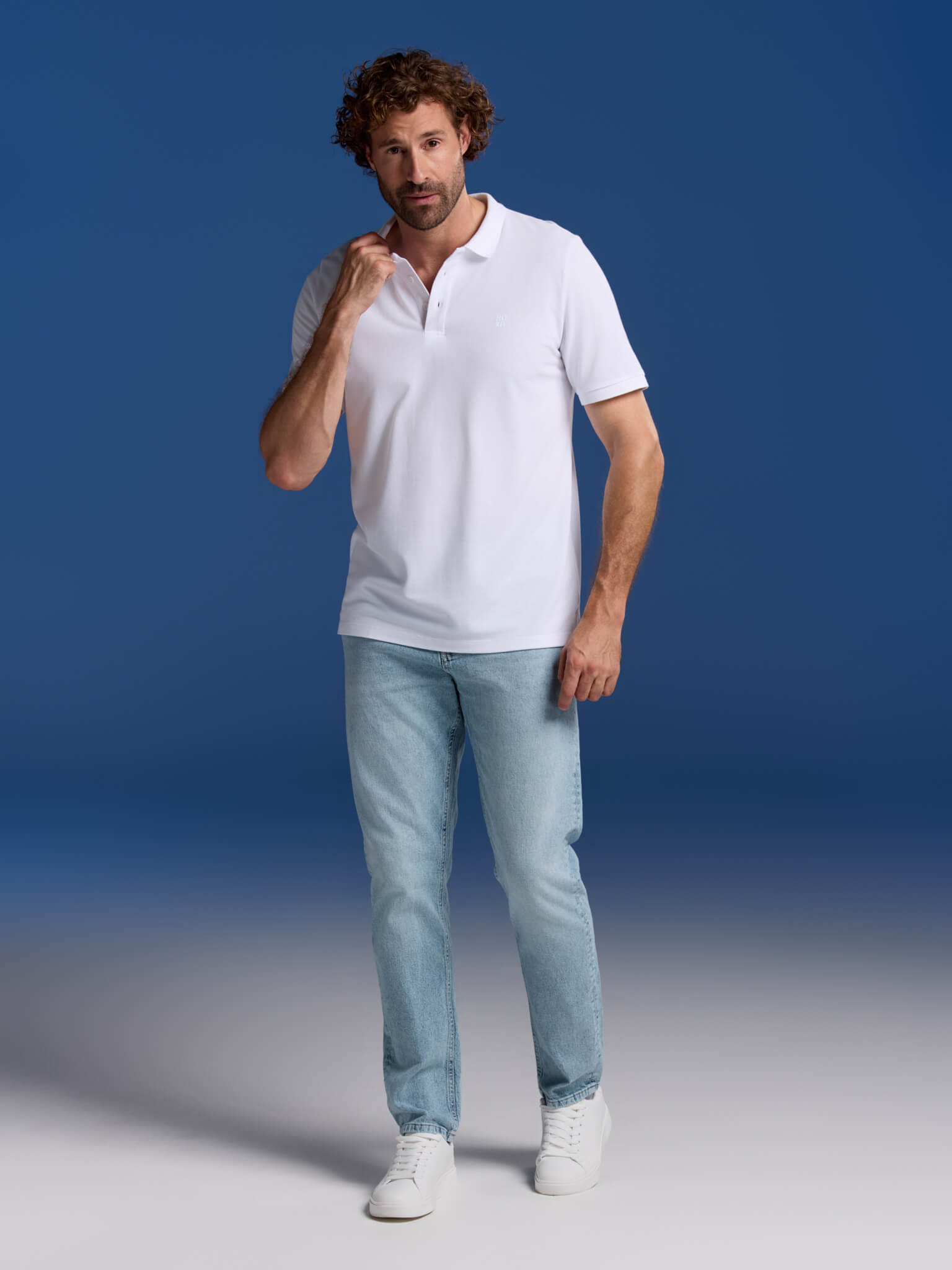 White, Light-blue/White